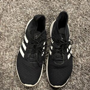 Adidas Black and White Cloudfoam Sneakers